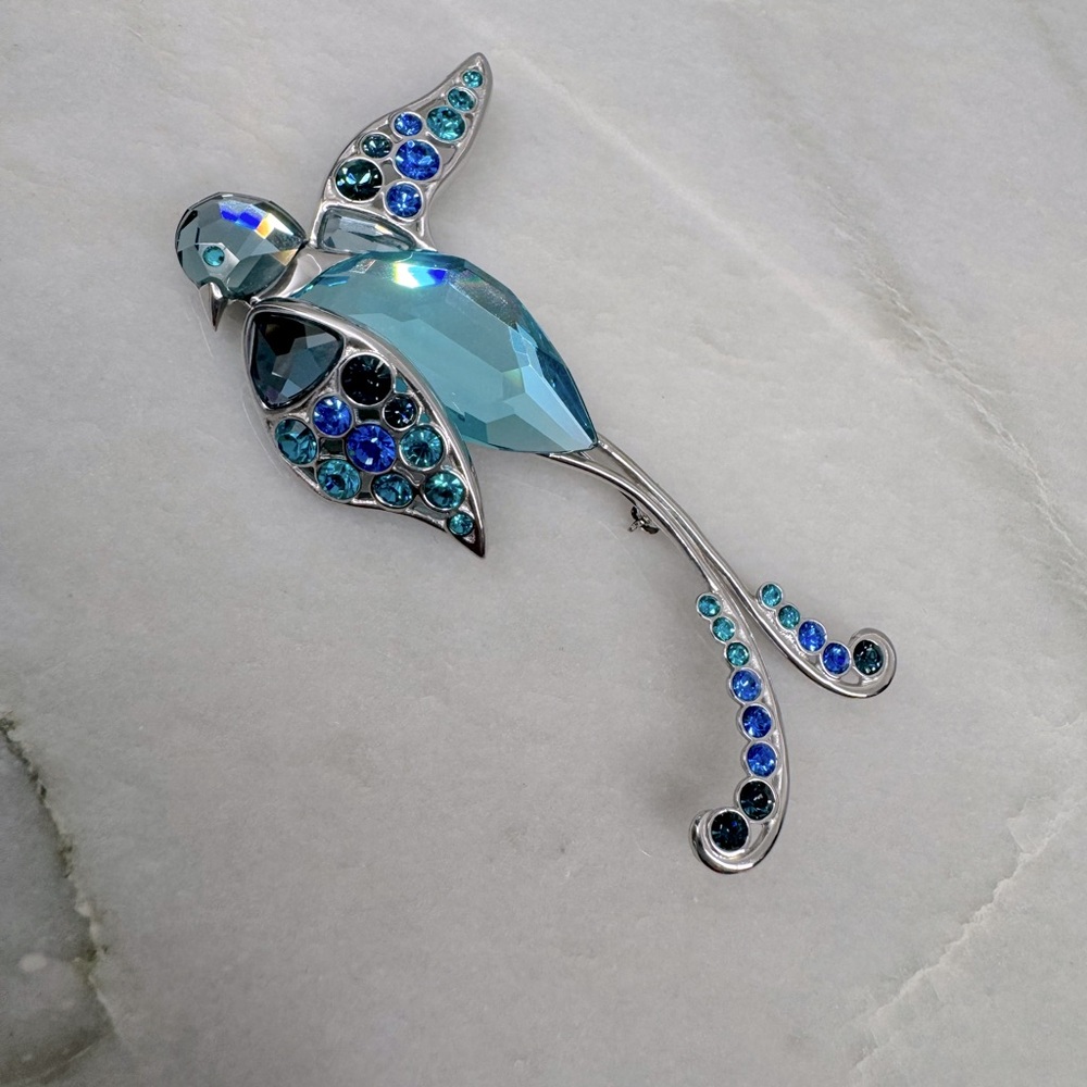 Swarovski Bird of Paradise Bokali Crystal Brooch